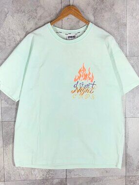 Vintage DNT Night Caps Skull Flame Graphic Tee Tagged S Fits L